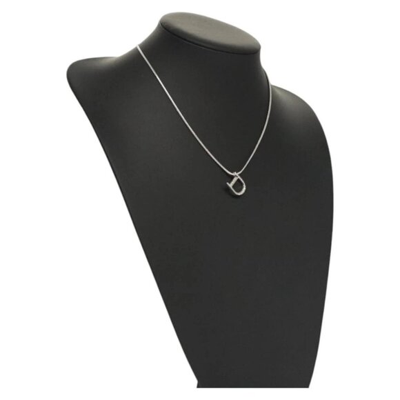 Christian Dior Necklace metal Silver Auth am8121 - Picture 1 of 16